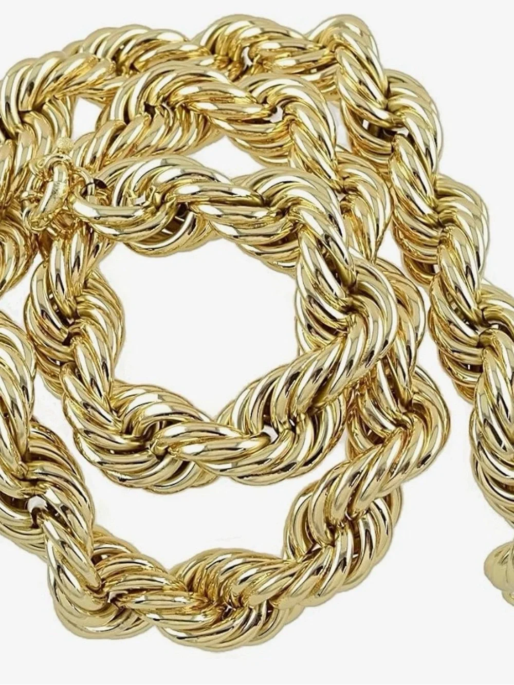 Bling Cartel Heavy 25mm Mens Hollow Thick Rope Dookie Chain 36” Hip Hop Necklace